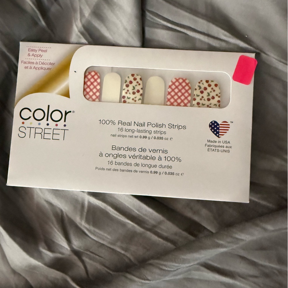 Color Street Pink and White Nail Strips